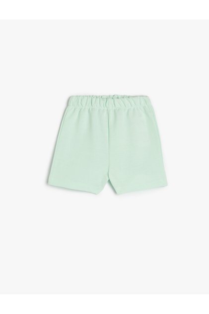 Elastic Waist Cotton Blended Basic Shorts