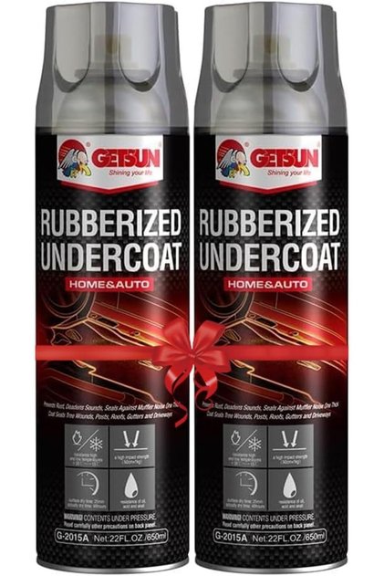 Rubberized Undercoating Spray | Rust Prevention | Car Care - 650ml (2PCS)