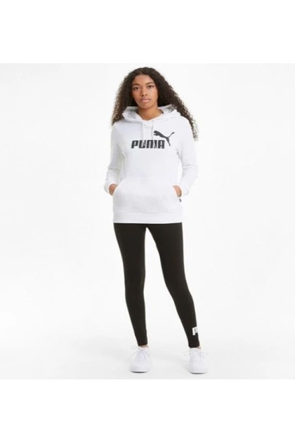Ess Logo Hoodie Tr 586791_02 Kadın Kapüşonlu Sweatshirt - Beyaz - St02667-beyaz-xs