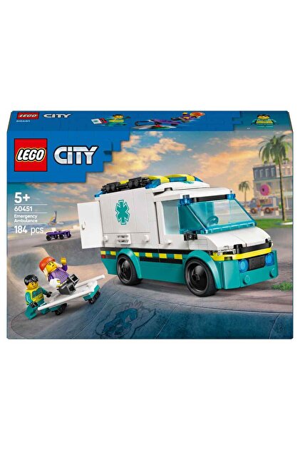 LEGO City Acil Yardım Ambulansı 60451 - Model Araç Seven 5 Yaş