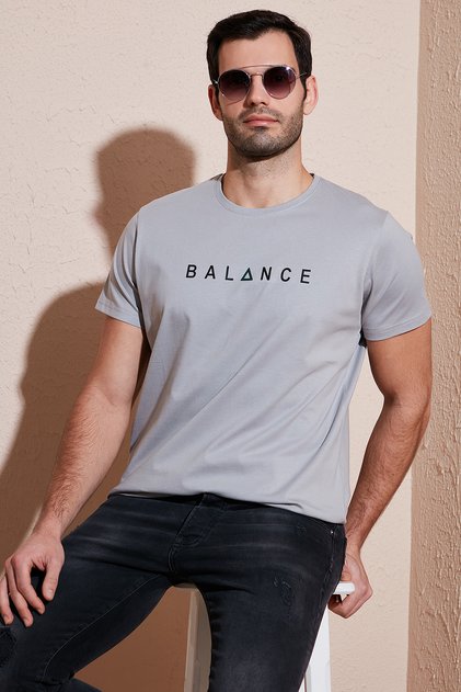 Cotton Slim Fit Crew Neck T Shirt Men's T SHIRT 541BALANCE