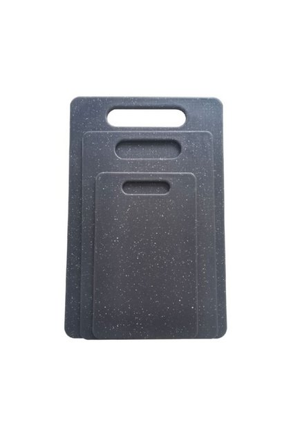 3-Piece Marble Effect Rectangular Polypropylene Cutting Board Set