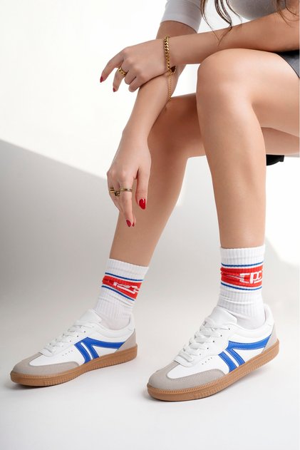 Women'S, Men'S, Unisex Striped Sports Shoes Sneaker 5004