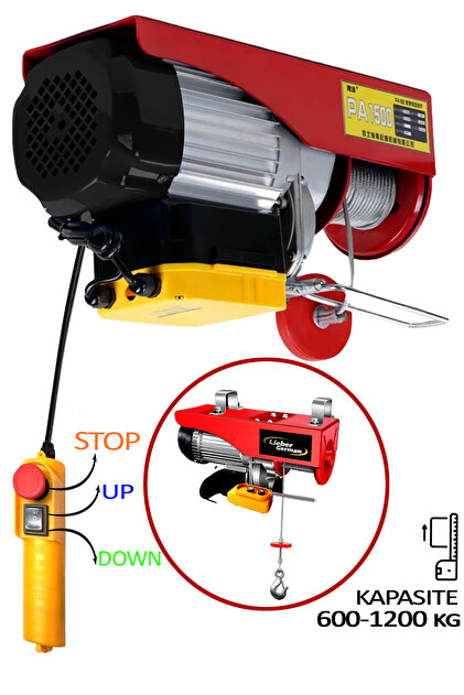 Lieber German Daflong Serii LV1200 Bakır Sargılı Motor 600-1200 Kg