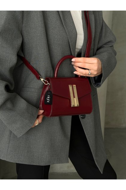 Montanna Model Burgundy Damen Hand- und Umhängetasche