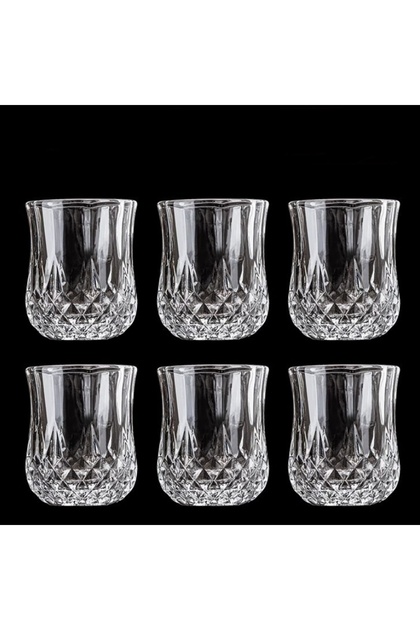 <50ml 6Pcs 6Pcs Whiskey Glass Cup Rum Liqueur Mini Shot Glass Creative Diamond Shaped Vintage Relief