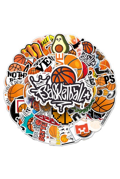 50PCS 50PCS Cartoon Basketball Sports Stickers Graffiti iPad Car Guitar DIY Personalized Wall Stick