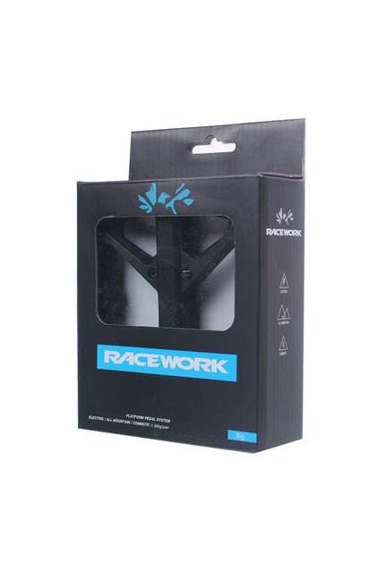 Black RACEWORK Bicycle Pedals MTB Nylom Pedal Ultralight Seal Bearings Flat Mountain Road Bike BMX P