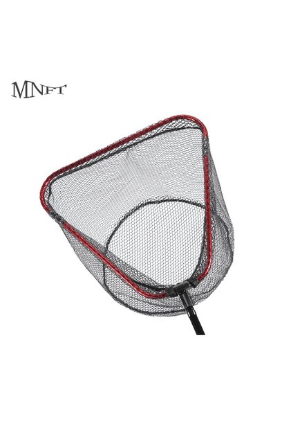 50X65cm Aluminum Alloy Rubber Coated Fish Landing Net Foldable Telescopic Sea Fly Fishing Net Floati