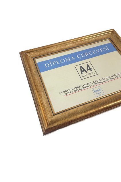 A4 ÇERÇEVE HAKİKİ CAMLI - DİPLOMA VE SERTİFİKA ÇERÇEVESİ - 21X30 BOYUTU (A4) İÇİN