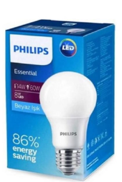 (5168) Essential 8W Led E27 Beyaz X 3 Adet