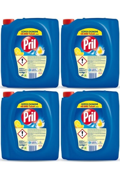 Elde Bulaşık Deterjanı Üç Etkili Güç Limon 4 kg X 4 Adet