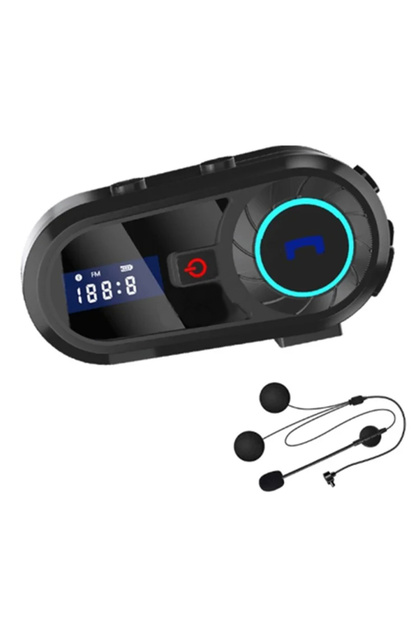 Ipx6 Radyolu Motosiklet Kask Kulaklık Intercom 1500 Mah Batarya Dijital Interkom