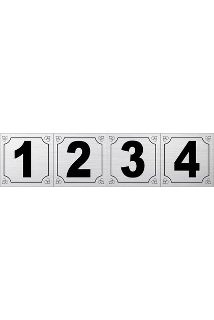 Metal Cabinet Number Number Table Number Apartment Door Number Metal Sheet from 1 to 4 E