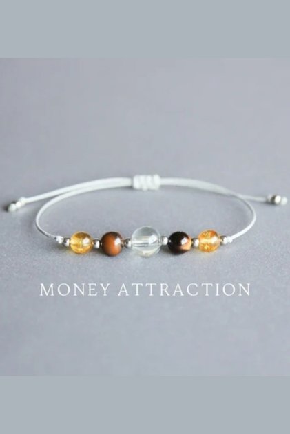 Money Shooting Lure, Positive Energy, Nazar, Luck Natural Stone Handcrafted Design Bracelet