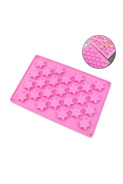 Silicone Cake Mold, Sugarcraft Star Figurine Mold, Sugar Paste Chocolate Mold, Set of 25.