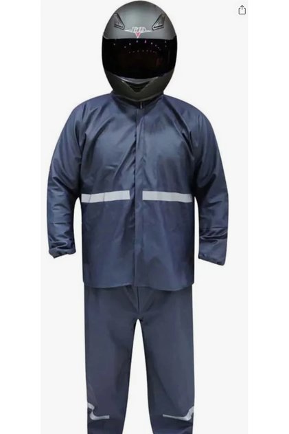 Motorcycle Rider Zippered Raincoat Set