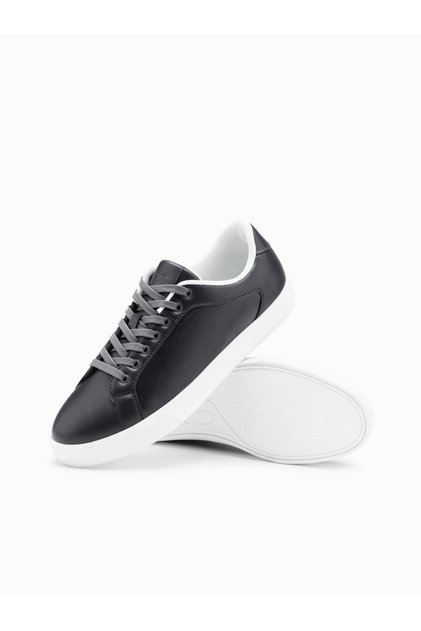 Klassische Herren-Sneaker mit hoher Sohle, Grau OM-FOCS-0165