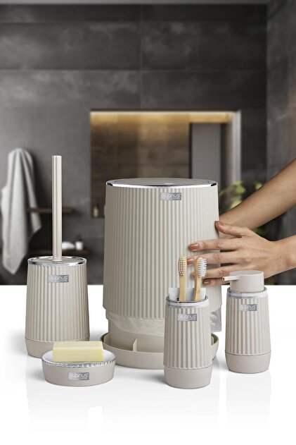Okyanus Home Nida Bej Kromlu Eko 5'li Banyo Seti - Fiyatı, Yorumları