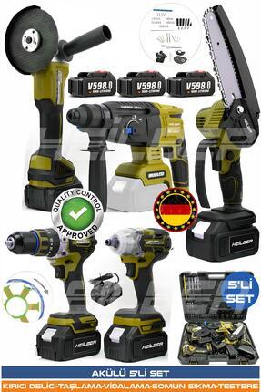 HEİLBER ALMAN BLUE 5524B KOMBO 5'Lİ KÖMÜRSÜZ PROFESYONEL SET 2