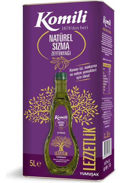 Lezzetlik Yumuşak İçimli Natürel Sızma Zeytinyağı 5 Lt Teneke
