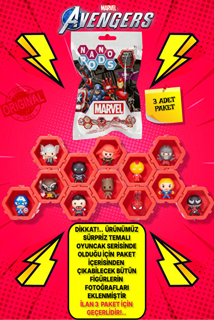 TOYFEST WIB Marvel Avengers Kahramanları Nano Pods Blind Bag