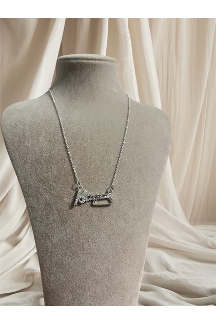 Mustafa Kemal Atatürk Signed Steel Silver Color Necklace