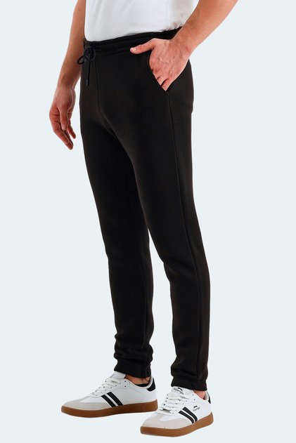 Various Men's Slim Fit Black Sweatpants with Pockets
