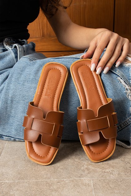 Summer Slipper - H Pattern Belted Women's Summer Slipper - Everyday Slipper