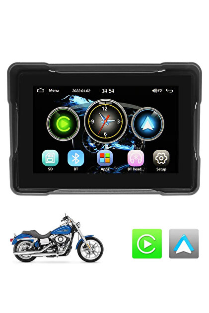 TECHNOMEN MOTOSİKLET CARPLAY VE ANDROİD AUTO DOKUNMATİK 5 İNÇ DVR