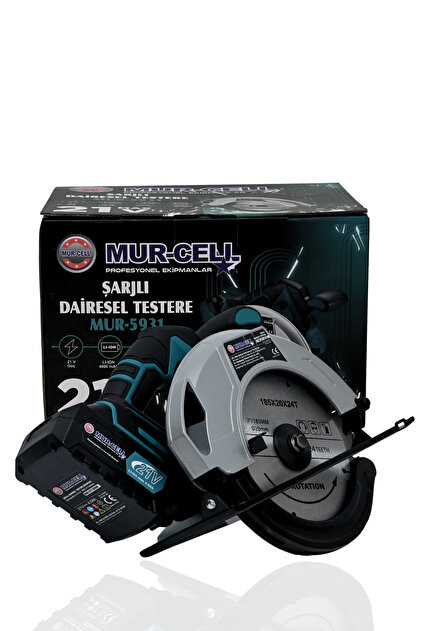 Mur-Cell Mur-5931 Mavi 21v 4.0ah Şarjlı Profesyonel Sunta Kesme