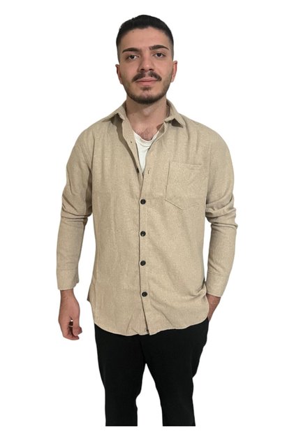 Men's Regular Fit Winter Stamped Jacket Shirt