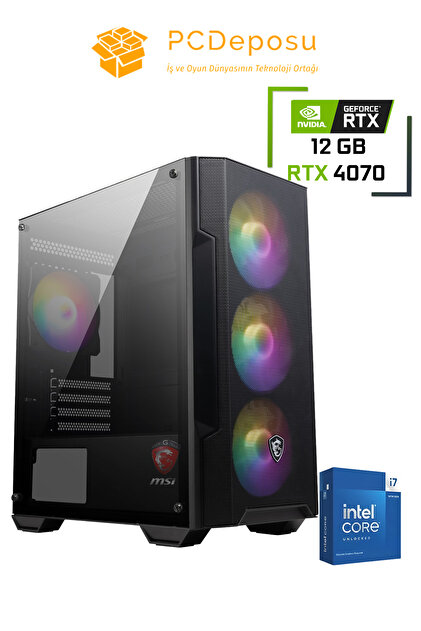 MSI İ7 14700f Rtx 4070 Gaming Pc | 16gb Ram, 500gb Ssd, Mag Kasa