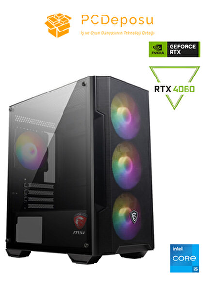 MSI RYZEN 7500F RTX 4060 Gaming PC | 16GB RAM, 500GB SSD, MSI MAG