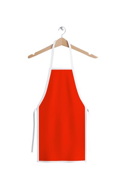 Kitchen Apron - Red White Striped Liquid Proof Duck Fabric