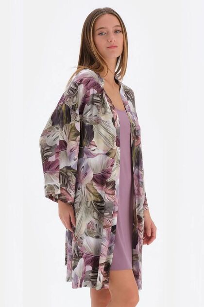 33504 Women's Lilac Dressing Gown Nightwear Set