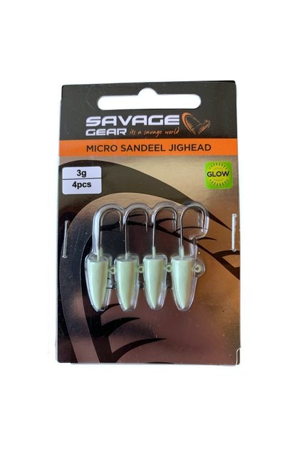 LRF Micro Sandeel Jighead Glow Zoka (4'lü Paket) 3gr