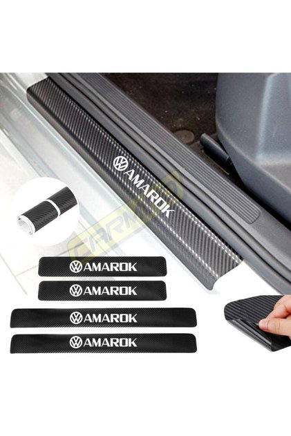 Vw Amarok Carbon Door Sill Auto Sticker 4 Pieces