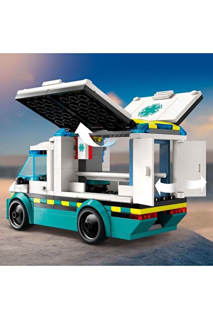 LEGO City Acil Yardım Ambulansı 60451 - Model Araç Seven 5 Yaş