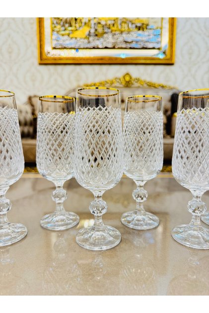 Bohemia 6Pcs Polo Model Cutout Gold Gilded Coffee Side Water Cup