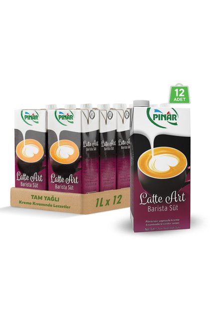 Latte Art Tam Yağlı Barista Süt 1 L X 12 Adet