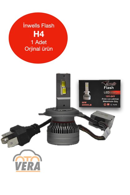 İnwells Flash H4 Motosiklet Led Ampul Şimşek Etkili 10000 ( 1 Adet )