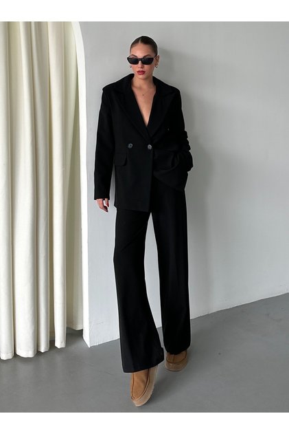 Black Demande Jacket Pants Set - 2025130
