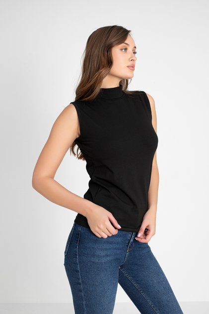 Kadın Likralı Kolsuz Bluz Body
