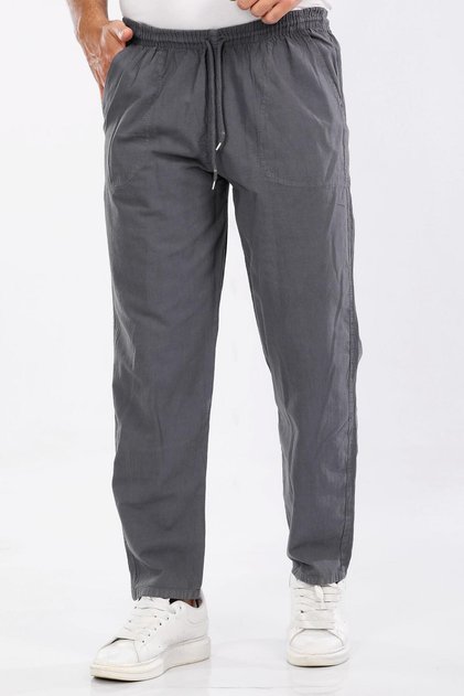 Unisex M-8Xl Size 100% Natural Hambezi Linen Trousers