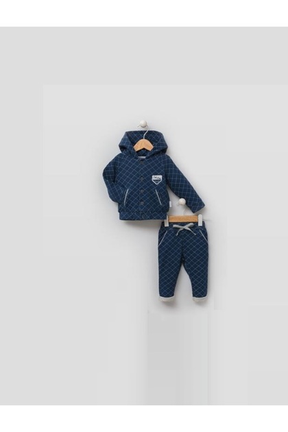 Babydola Baby Hooded Buttoned Cardigan Set