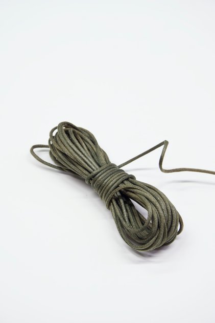 2 mm Yuvarlak Mumlu İp - Mumlu Pamuk Yuvarlak Kordon Bağcık - 10 Metre