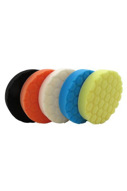 6 inches 5Pcs 6/7 Inch Waxing Buffing Sponge Pad Polishing Rubbing Ruber Scouring Pad Power Scrub Al