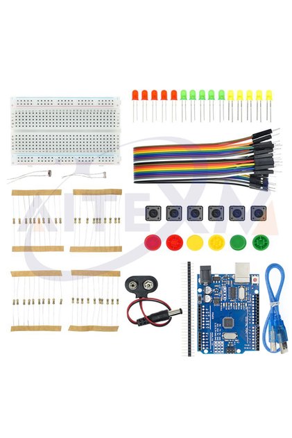 With UNO R3 Starter Kit For UNO R3 Mini Breadboard LED Jumper Wire Button for Arduino For UNO DIY KI
