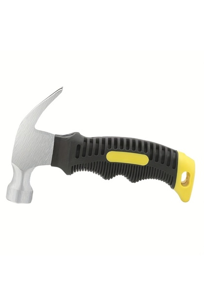 YELLOW Multifunctional Mini Ramshorn Hammer 160 mm Engineering Handle Lightweight Portable Carpentry